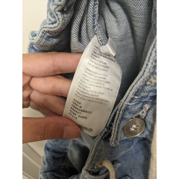 We The Free Lightwash City Slouch Mom Jeans Free People Drawstring Button Fly - Picture 9 of 11